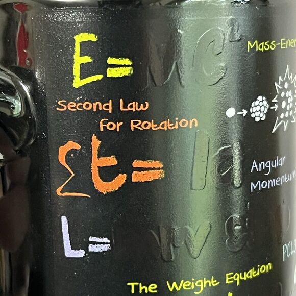 KWARE I’m an ENGINEER 14oz Mug Black Textured Mathematics Formulas Equations - Picture 14 of 17